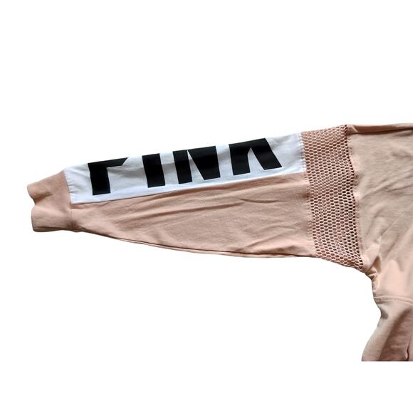 New Pink Victoria Secret crop top oversized jersey pink size XS - Picture 4 of 11